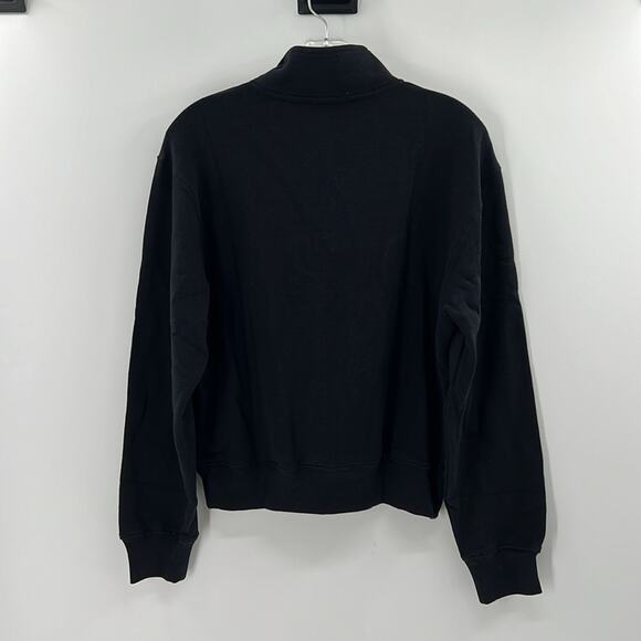 Z Supply Women's Half Zip Sweatshirt - Black - Small - New with tags - Picture 4 of 4